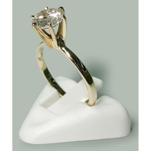 Afbeelding in Gallery-weergave laden, Solitaire 1.50 Karaat Ronde Echt Diamanten Ring Geel Goud 14K
