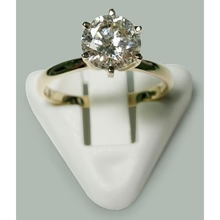 Afbeelding in Gallery-weergave laden, Solitaire 1.50 Karaat Ronde Echt Diamanten Ring Geel Goud 14K
