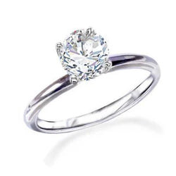 Solitaire 2.25 Karaat Sprankelende Natuurlijke uit de aarde gewonnen Diamanten Verlovingsring Witgoud