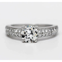 Verjaardagsring Solitaire met Zijstenen – Briljant 3 karaat 14K