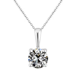Fijne Diamant Hanger Halsketting 2 karaat – 14K Witgoud