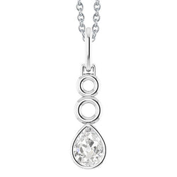 Verblindend Druppel Hanger met Bezel Gezet Briljant – 1 karaat