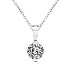 Druppel Hanger 14K Witgoud – Briljant Antiek Cushion 1 karaat