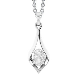 Natuurlijke Diamanten Hanger 2ct - 14K Witgoud