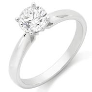 Solitaire Echt Diamanten Jubileumring 1,75 Karaat Witgoud 14K