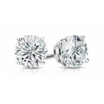 Solitaire Echt Diamanten Oorknopjes 1,80 Ct. Wit Goud 14K