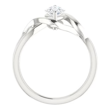 Afbeelding in Gallery-weergave laden, Solitaire Echt Diamanten Ring 2,50 Karaat Gedraaide Gespleten Schacht 14K Witgoud
