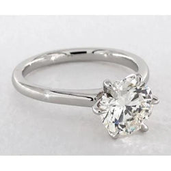 Solitaire uit de aarde gewonnen diamanten Verlovingsring 2 karaat