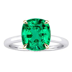 GIA-Gecertificeerd Sieraadsteen Ring – Colombiaanse Smaragd 3,50