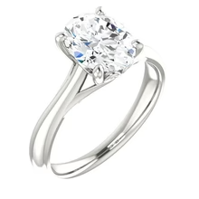 Afbeelding in Gallery-weergave laden, Solitaire Kathedraal Instelling Ovale Echt Diamanten Ring 4 Karaat Vrouwen Sieraden
