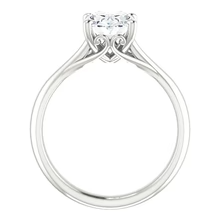 Afbeelding in Gallery-weergave laden, Solitaire Kathedraal Instelling Ovale Echt Diamanten Ring 4 Karaat Vrouwen Sieraden
