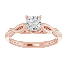 Afbeelding in Gallery-weergave laden, Solitaire Kussen Old Mine Cut Echt Diamond Ring Infinity Stijl 3 karaat
