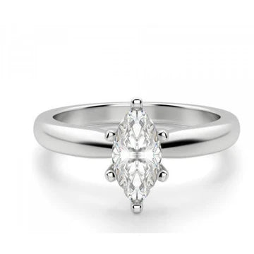 Solitaire Marquise 1,70 Karaat Echt Diamanten Jubileumring Wit Goud 14K