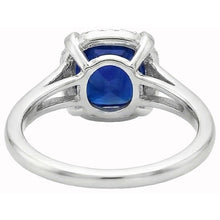 Afbeelding in Gallery-weergave laden, echte round saffier 2.50karaat ring op wit
