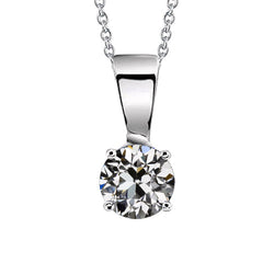 14 Karaat Witgoud Diamant Hanger Halsketting – 1,50-karaat