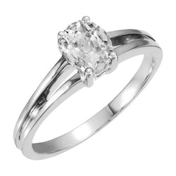 Tijdloos Fijne Diamant Solitaire Ring 3 karaat – 14K Witgoud |