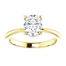 Afbeelding in Gallery-weergave laden, Solitaire Ovale Echt Diamanten Verlovingsring 3,50 Karaat
