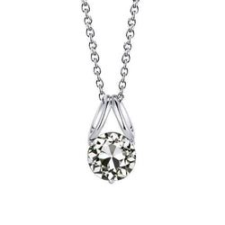 1 karaat Diamant Hanger Halsketting in 14 Karaat Witgoud