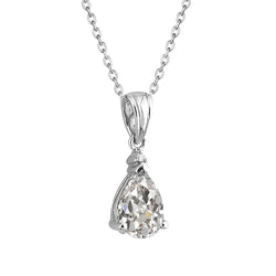 Verfijnd Fijne Diamant Druppel Hanger 1,50 karaat – 14K Witgoud