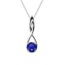 Luxueus Royal Blue Saffier Steen Halsketting 1 karaat