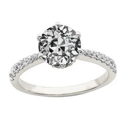 Natuurlijke Diamanten Ring 3.25ct - Witgoud 14K