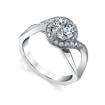 Solitaire Ring Met Ronde Geslepen Echt Diamanten Voor Dames Van 2,50 Ct Met Accenten