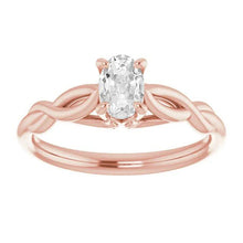 Afbeelding in Gallery-weergave laden, Solitaire Ring Ovaal Old Miner Echt Diamond Prong Set Infinity Style 2.15 karaat
