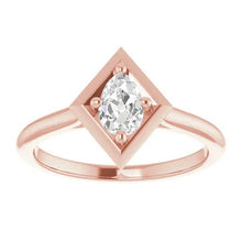Afbeelding in Gallery-weergave laden, echte oval diamant 1.55karaat ring vooraanzicht
