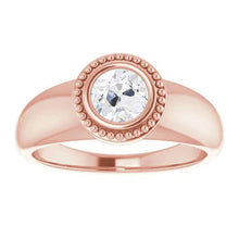Afbeelding in Gallery-weergave laden,  Solitaire Ring Ronde Oude Mijn Geslepen Echt Diamant 2 Karaats Bezel Set Sieraden
