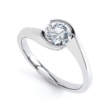 Afbeelding in Gallery-weergave laden, Solitaire Ring Set 1,25 Karaat Natuurlijk Diamanten Verlovingsring Witgoud
