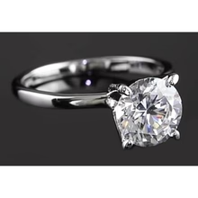 Afbeelding in Gallery-weergave laden, Solitaire Ronde Echt Diamanten Ring 2 Karaat
