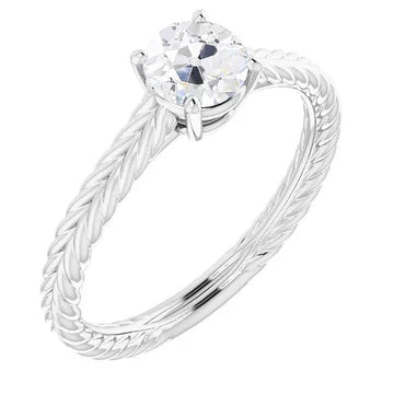 Solitaire Ronde Old Cut Echt Diamond Ring Prong Mand Set 1,75 Karaat