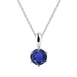 14K Witgoud Blauwe Saffier Sieraadsteen Hanger – 1,50-karaat