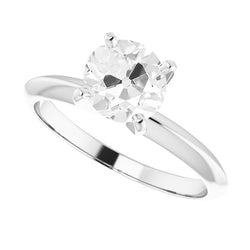 2,50 karaat Fijne Diamant Solitaire Verlovingsring in 14K Witgoud