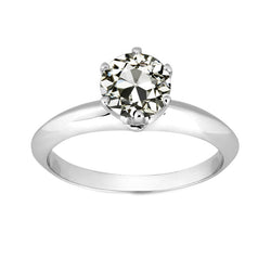Antiek Europees Fijne Diamant Solitaire Verlovingsring 2 karaat