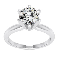 Puur Old Mine Slijpvorm Briljant Solitaire Ring 2,50 karaat