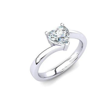 Solitaire Sprankelende Hartvorm 1,75 Ct Echt Diamanten Trouwring