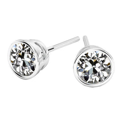 Elegant Oorbellen met Antiek Cushion Fijne Diamant – 2 karaat