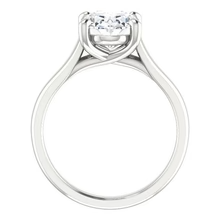 Afbeelding in Gallery-weergave laden, Solitaire Verlovingsring 4 Karaat Echt Diamant Trellis Setting Vrouwen Sieraden
