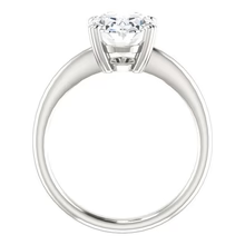 Afbeelding in Gallery-weergave laden, Solitaire Verlovingsring 4 Karaat Natuurlijk Diamant Ovale Griffenzetting Wit Goud 14K
