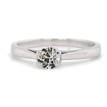 Solitaire Verlovingsring Old Miner Echt Diamond Taps Toelopende Schacht 1 Karaat