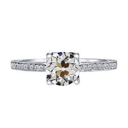 Diamant Oud Europese Slijpvorm Solitaire Ring met Accenten 3