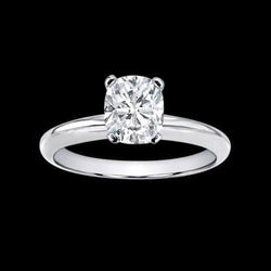 Solitaire Kussen Dames Echt Diamanten Ring Sieraden Goud 1,25 Ct.