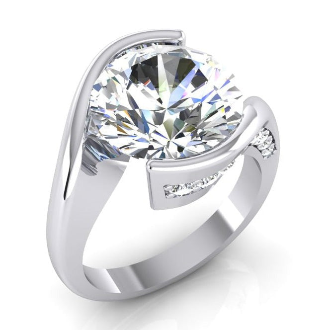 Spanning Zoals Gouden Echt Diamanten Ring Voor Vrouwen