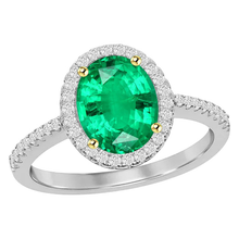 Afbeelding in Gallery-weergave laden, Premium Fijne Smaragd Edelsteen Ring 2 karaat – hoofdaanzicht
