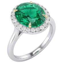 Afbeelding in Gallery-weergave laden, Luxe Gekleurde Steen Ring 3,50 karaat – zijaanzicht
