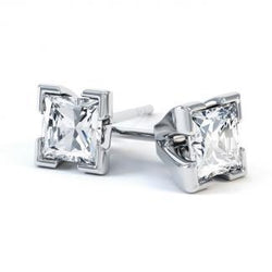 Sparkling Prong Set Princess Cut 3,50 Ct Echt Diamanten Oorknopjes