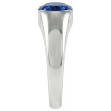 Afbeelding in Gallery-weergave laden, Sprankelende 2 karaats ovale Ceylon blauwe saffier Solitaire ring
