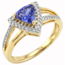 Sprankelende Sri Lanka blauwe saffier Natuurlijke echte diamanten ( niet in een laboratorium gekweekt ) 1.51 ct ring