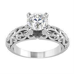 Sprankelende 1,50 Karaats Solitaire Echt Diamanten Verlovingsring Witgoud
